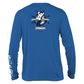 Classic Nautical Mermaid Long Sleeve UV Shirt, Blu | Live to Fish